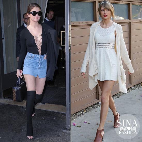 賽琳娜、霉霉示范魚(yú)嘴鞋