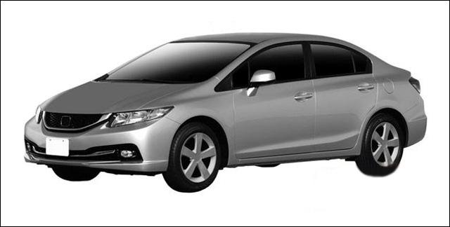 之前所曝光的東風本田新款思域的申報圖 之前所曝光的東風本田新款思域的申報圖