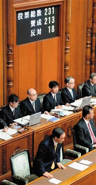 27日，日本國會參議院公布新建“國家安全保障會議”法案投票結果。