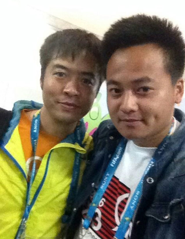 世界杯與段暄合影。