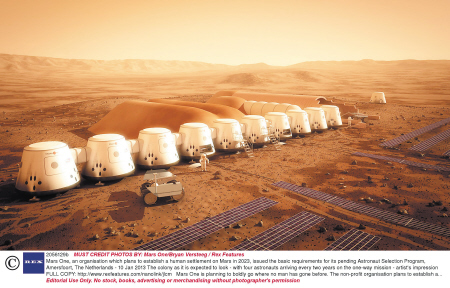 火星永久定居點外部效果圖。 IC供圖