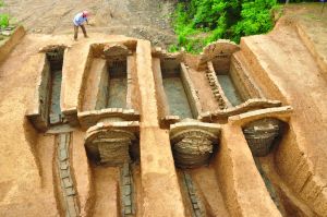 罕見的“四聯排”古墓 南京市考古研究所供圖