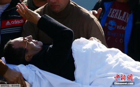 　埃及法院29日作出終審判決，裁決前總統穆巴拉克涉嫌謀殺示威者一案不成立，穆巴拉克將無罪釋放。圖為穆