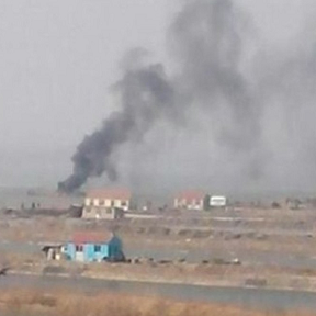 我軍戰機在墜毀現場