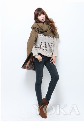 寒冬PK內秀時尚 輕薄圍巾是主角(3)