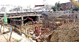 黃河路下穿隧道施工現(xiàn)場(chǎng)