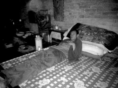 昨晚，張會英的丈夫接受采訪。記者 懷若谷/攝