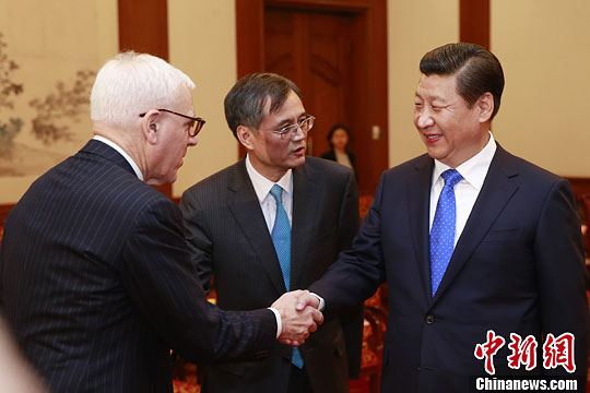 10月23日,中國國家主席習近平在北京釣魚臺國賓館會見清華大學經濟管理學院顧問委員會海外委員。 10月23日,中國國家主席習近平在北京釣魚臺國賓館會見清華大學經濟管理學院顧問委員會海外委員。