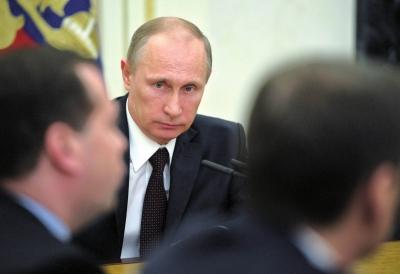 ▲3月21日，在俄羅斯首都莫斯科克里姆林宮，俄羅斯總統(tǒng)普京出席聯(lián)邦安全委員會會議。