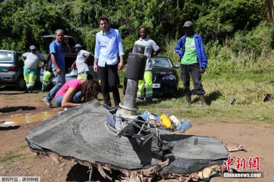 新發現的疑似馬航MH370殘骸。