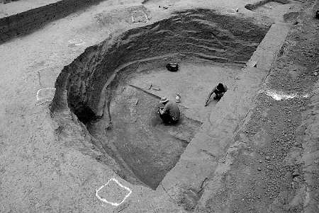 浚縣黎陽倉考古發掘現場。 張志嵩　攝