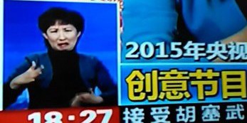 央視手語女主播現“表情姐”