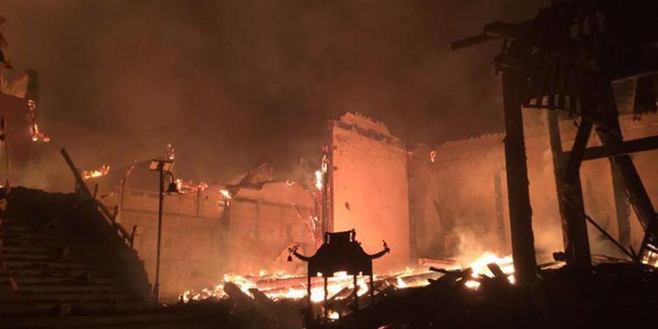 甘肅永靖縣雷音寺發生火災 甘肅永靖縣雷音寺發生火災