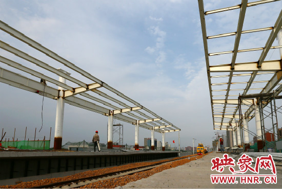 鄭信路站的主體框架已經完工。