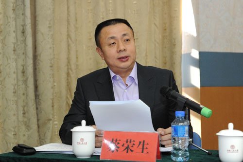 蔡榮生正在發言。資料圖片