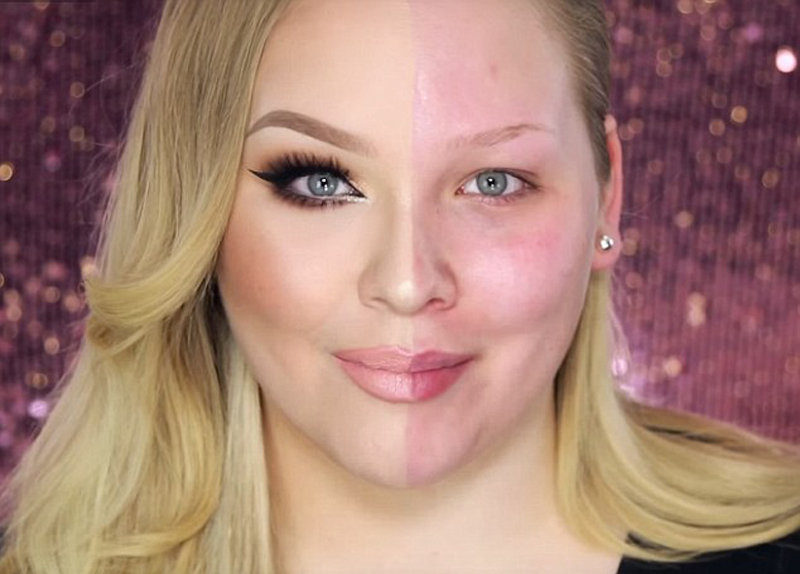 尼基左右臉的巨大差距讓網友驚呼看到了“化妝的神奇力量”。