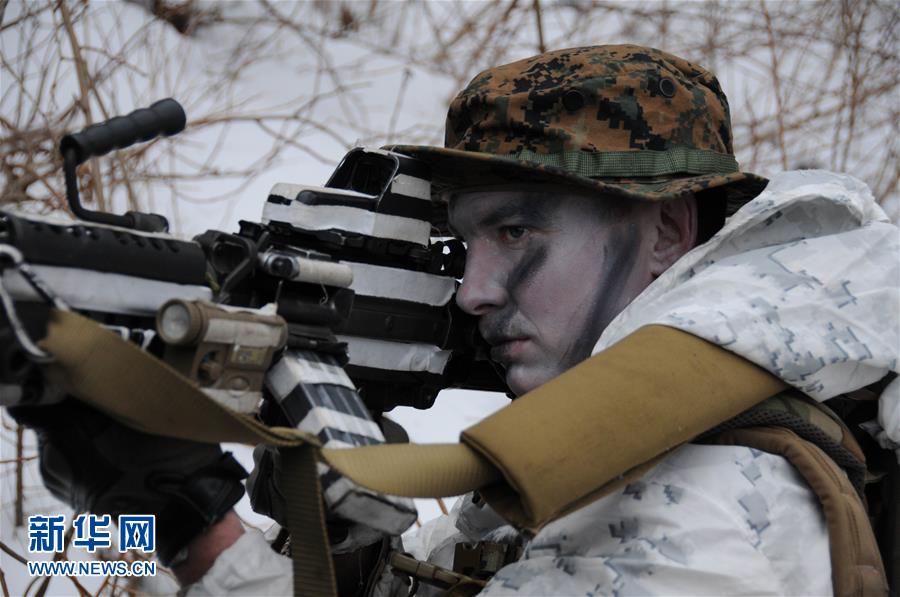 韓美舉行極寒雪地聯合訓練(高清組圖) 韓美舉行極寒雪地聯合訓練(高清組圖)