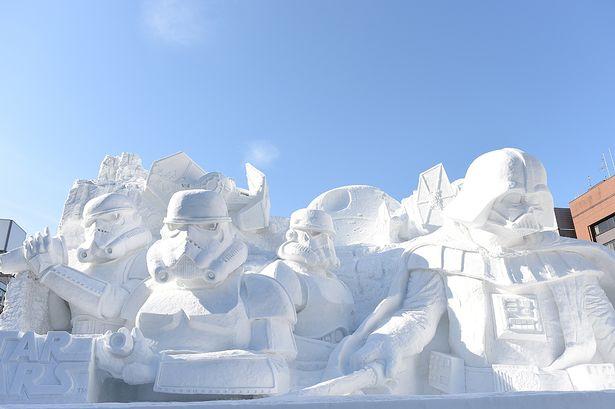 日本“星球大戰”冰雕大放異彩