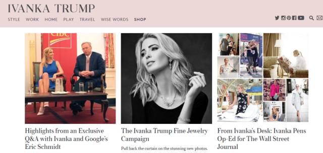 伊萬(wàn)卡·特朗普同名品牌網(wǎng)站 伊萬(wàn)卡·特朗普同名品牌網(wǎng)站