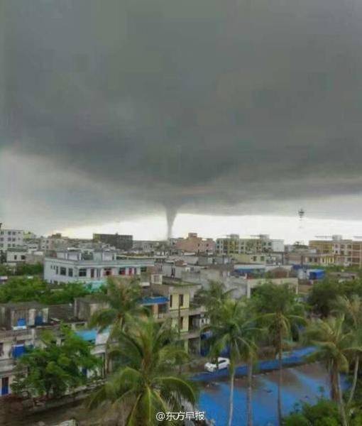 海南文昌突發龍卷風 已致1人死亡9人受傷