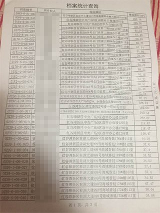 南昌中級人民法院一法官證實，他從南昌市房管局調出徐林保及其家人名下的部分房產信息表。