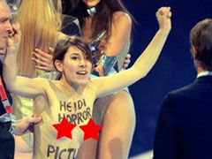 海蒂克魯姆主持節目 裸女亂入挺奶叫囂